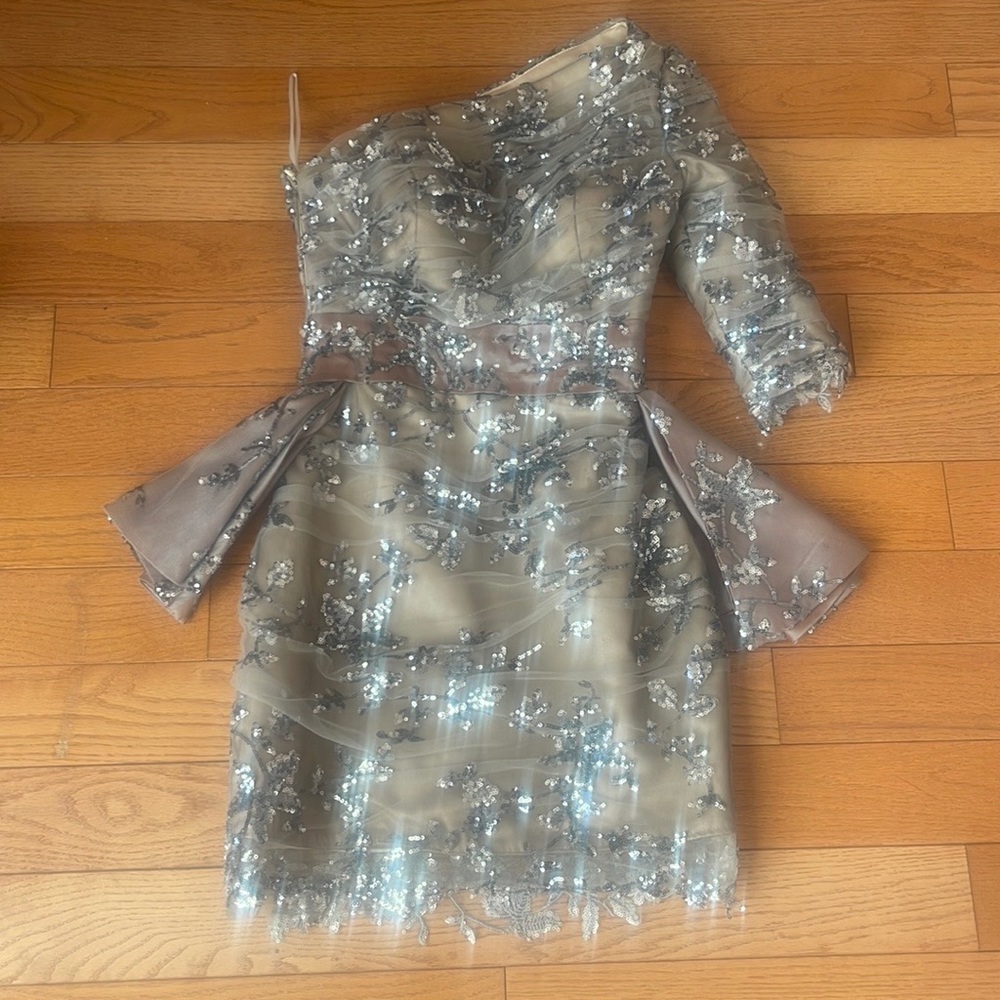 Taupe sequin dress